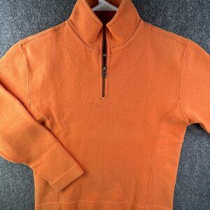 Tommy Bahama 1/4 Zip Sweatshirt Small Long Sleeve Cotton Stretch Adult Pullover